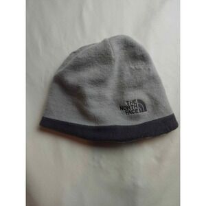 The North Face Reversible Beanie Hat Grey Knit Logo Skull Cap Mens Womens